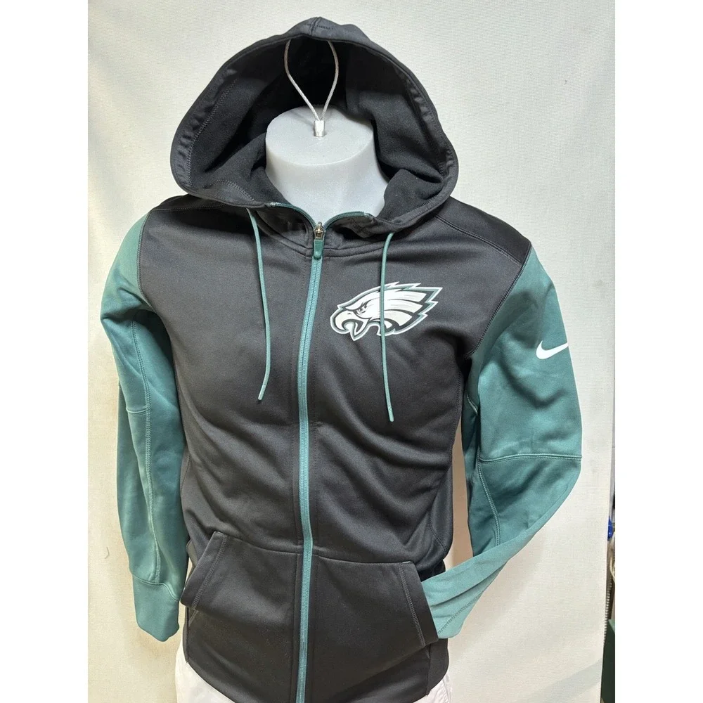 NWT Men's Nike NFL Philadelphia Eagles Long Sleeve Zip-Up Sweatshirt SIZE Small